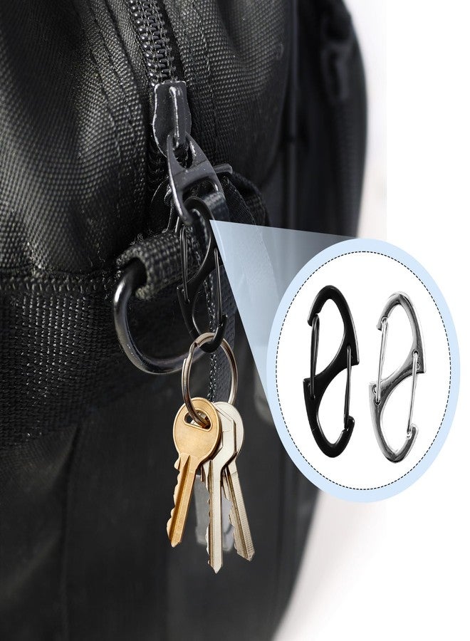 ROBOHOOK 10 Pcs Zipper Clips Anti Theft,Pickpocket Zipper Locks,Dual Opening Design for Backpacking Camping Suitcase (Black*5+Silver*5) - Image 4